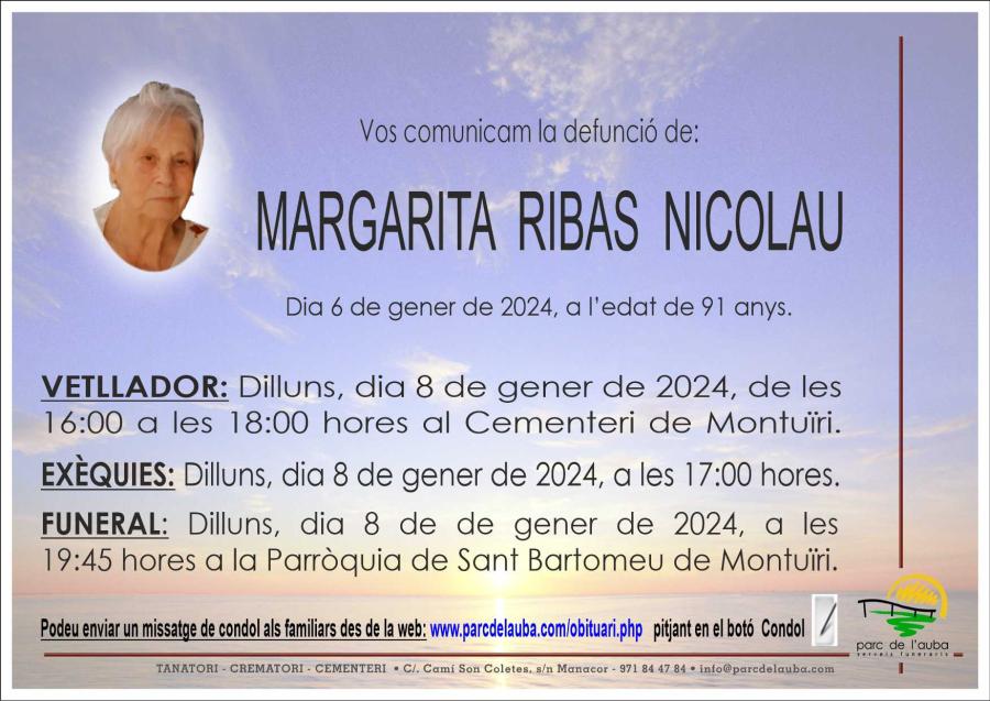 MARGARITA RIBAS NICOLAU