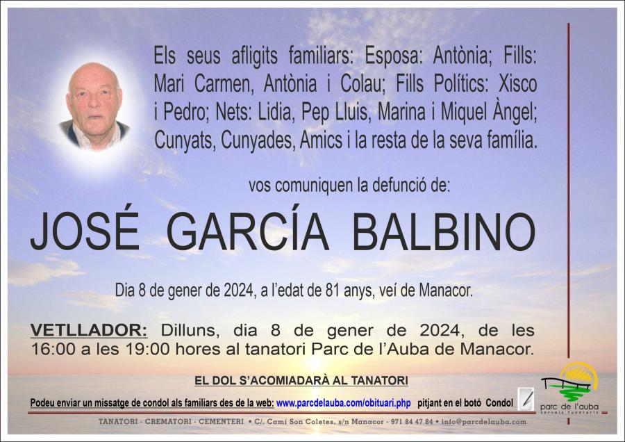 JOSÉ GARCÍA BALBINO