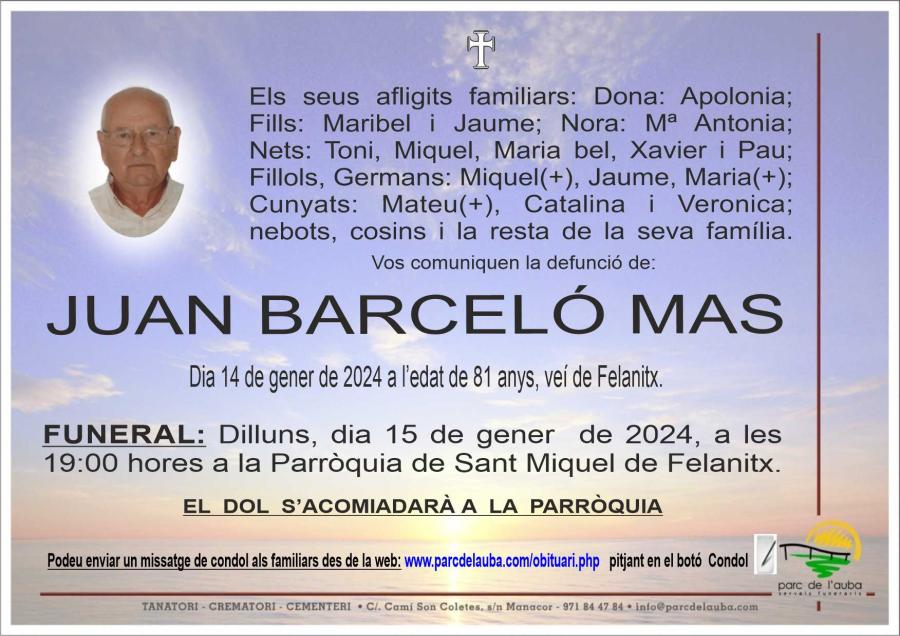 JUAN BARCELÓ MAS