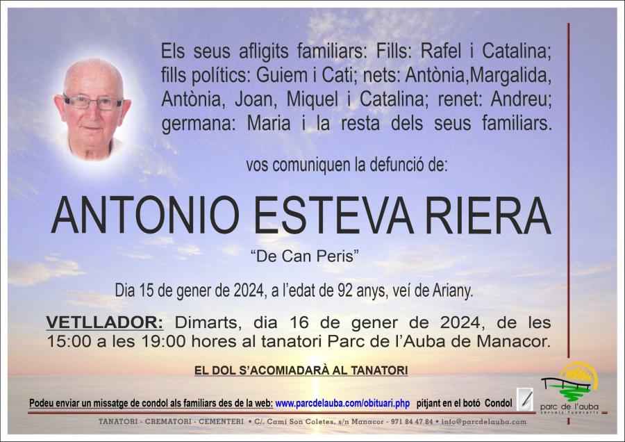 ANTONIO ESTEVA RIERA