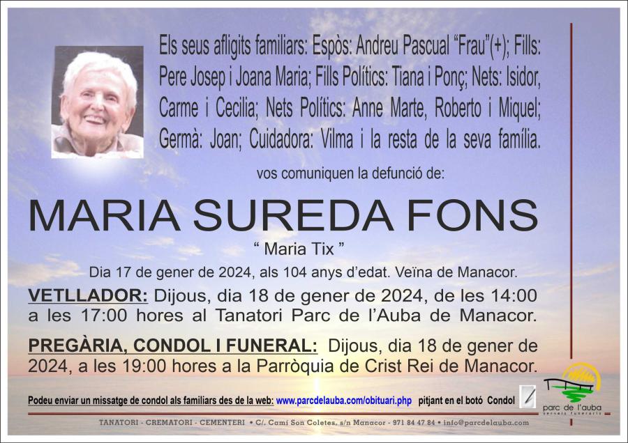 MARIA SUREDA FONS