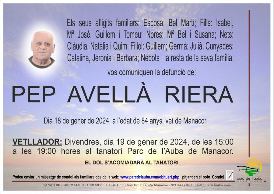 PEP AVELLÀ RIERA
