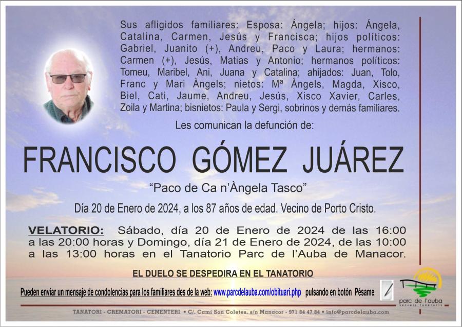 FRANCISCO GÓMEZ  JUÁREZ