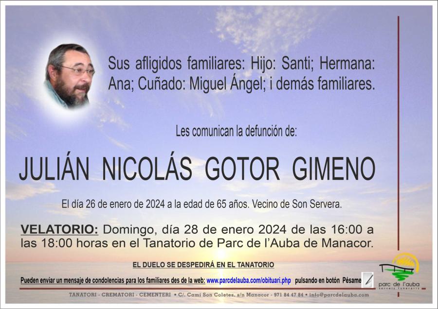 JULIÁN NICOLÁS GOTOR GIMENO
