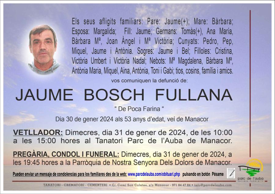 JAUME BOSCH FULLANA