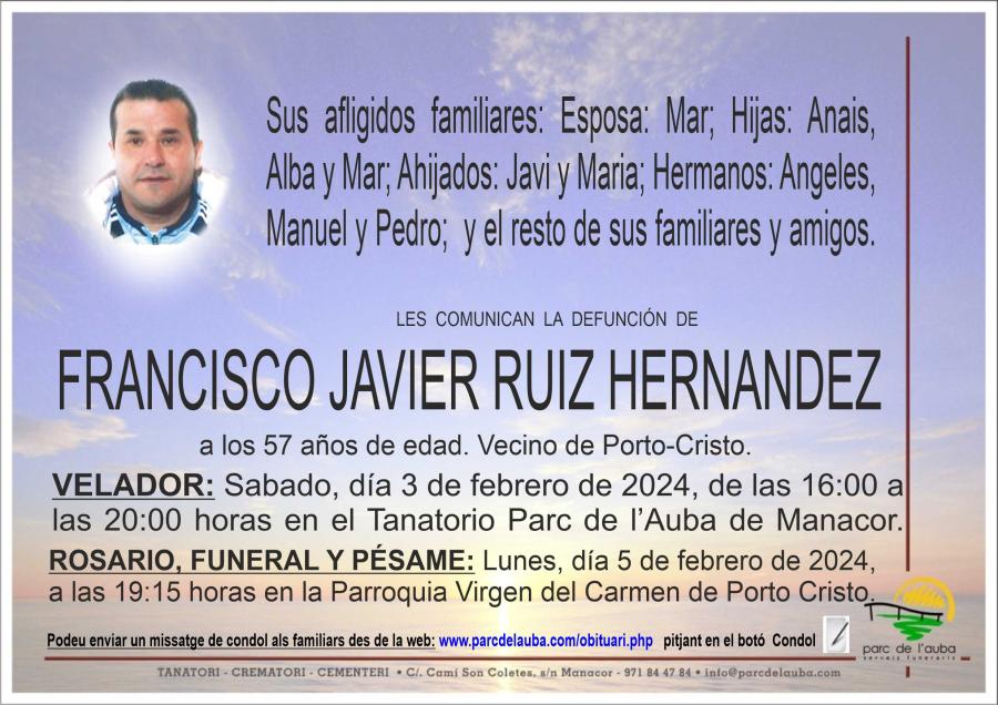 FRANCISCO JAVIER RUIZ HERNANDEZ