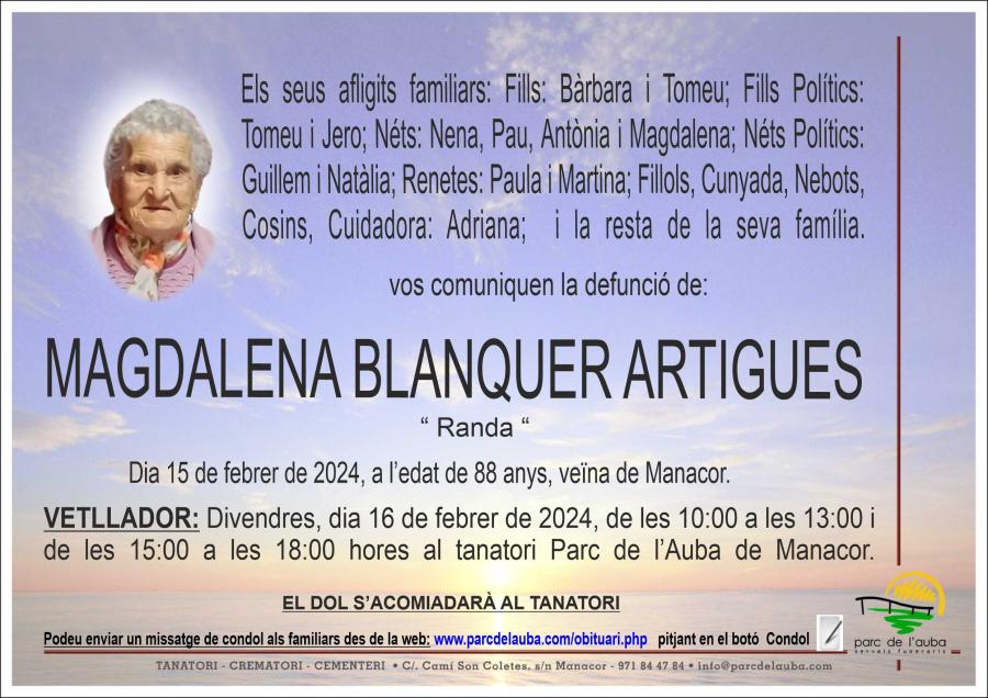 MAGDALENA BLANQUER ARTIGUES