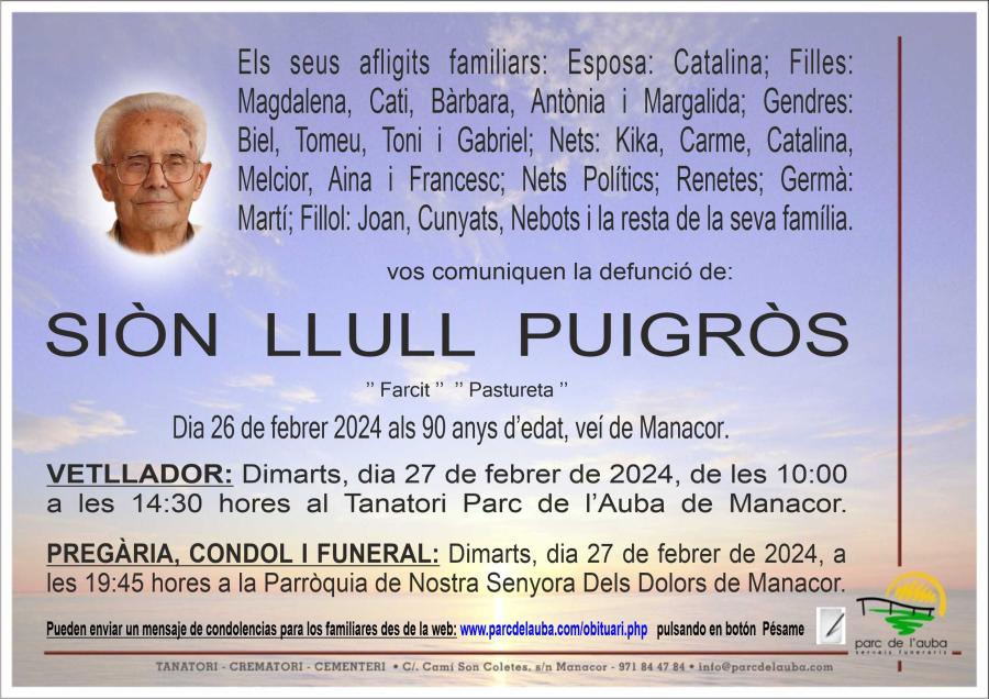 SIÃ'N LLULL PUIGRÃ'S