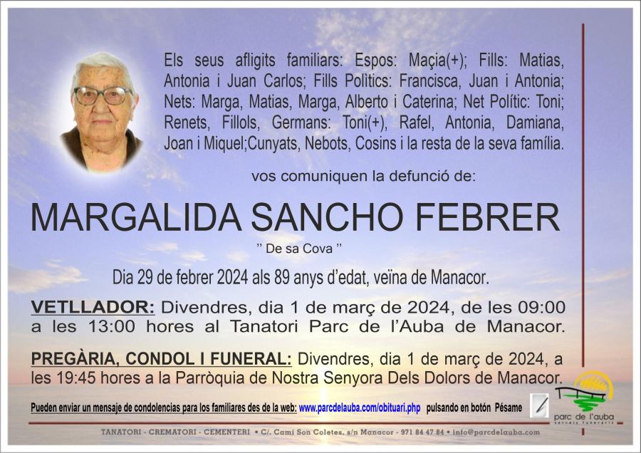 MARGALIDA SANCHO FEBRER