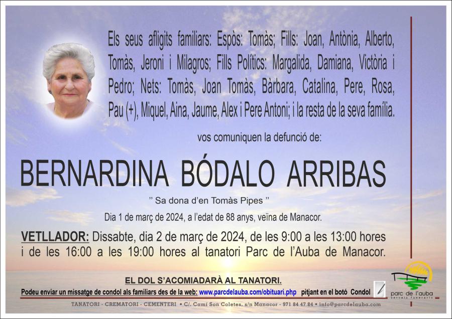 BERNARDINA BÓDALO ARRIBAS