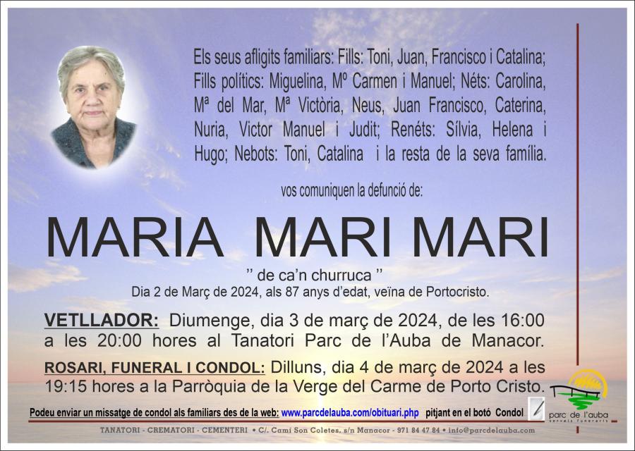 MARIA  MARI MARI