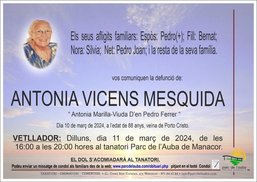 ANTONIA VICENS MESQUIDA
