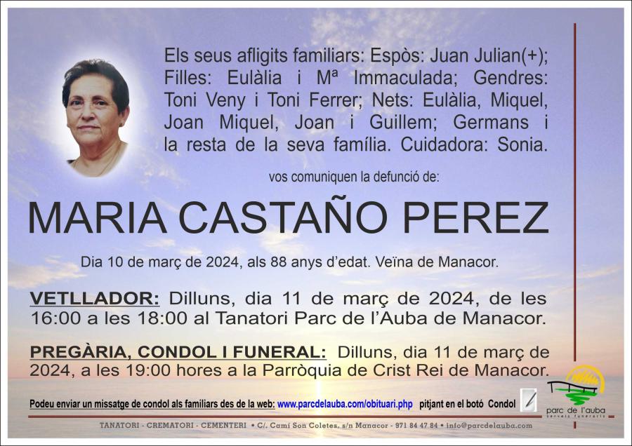 MARIA CASTAÑO PEREZ