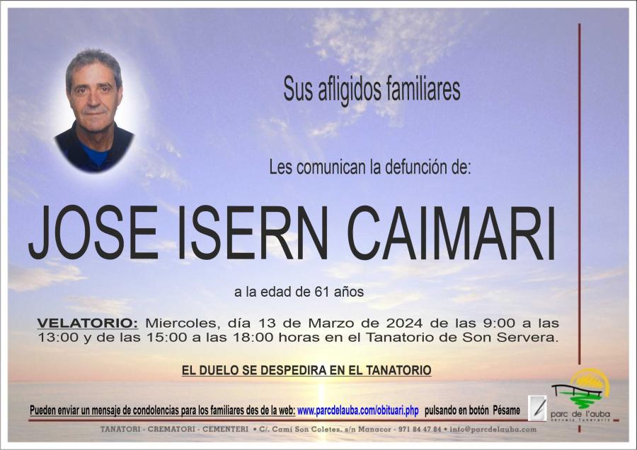 JOSE ISERN CAIMARI