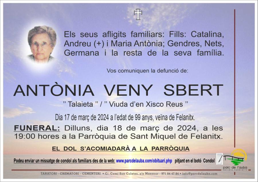 ANTÃ'NIA VENY SBERT