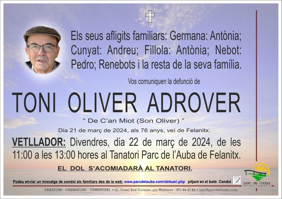 TONI OLIVER ADROVER
