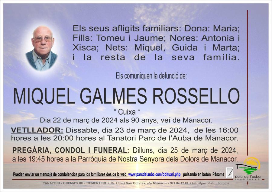 MIQUEL GALMES ROSSELLO