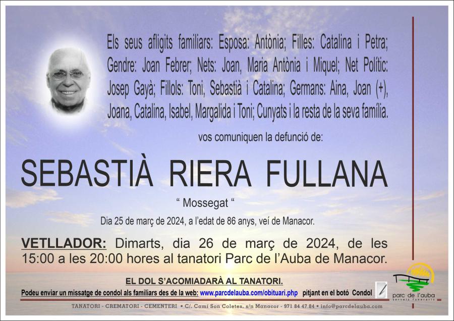 SEBASTIÀ RIERA FULLANA