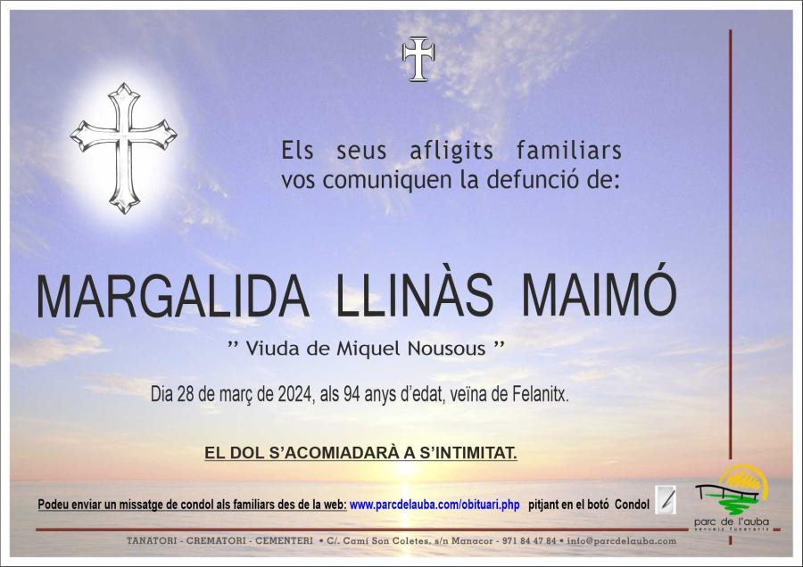MARGALIDA  LLINÀS MAIMÓ
