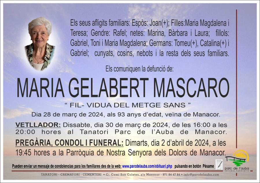 MARIA GELABERT MASCARO