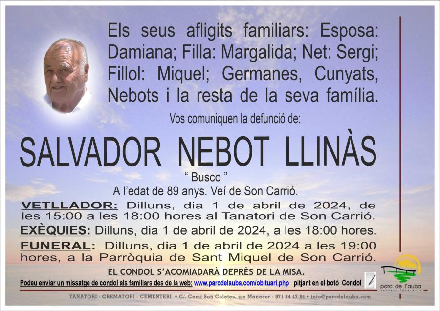 SALVADOR  NEBOT LLINÀS