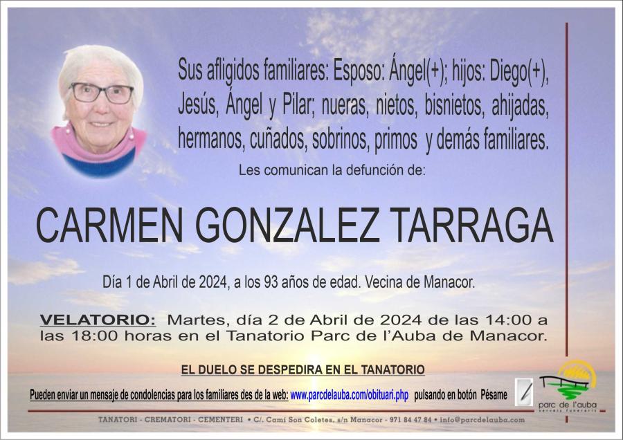 CARMEN GONZALEZ TARRAGA