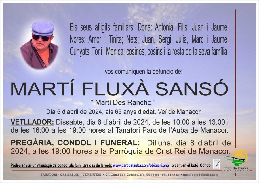MARTÍ  FLUXÀ SANSÓ