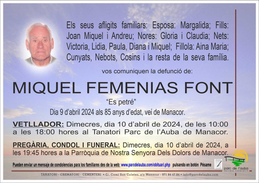MIQUEL FEMENIAS FONT