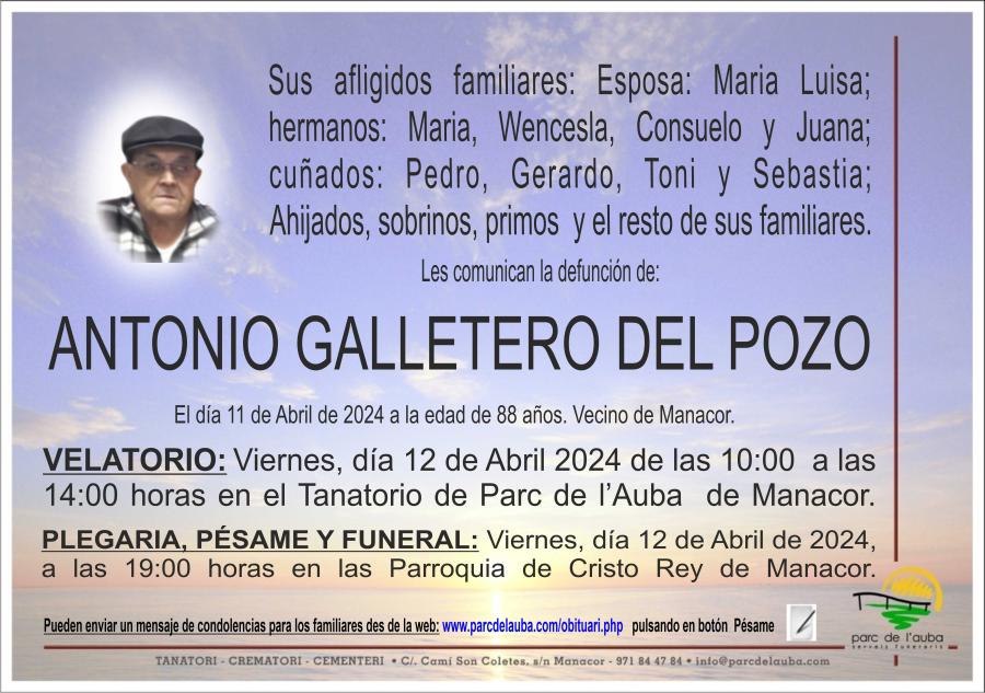 ANTONIO GALLETERO DEL POZO