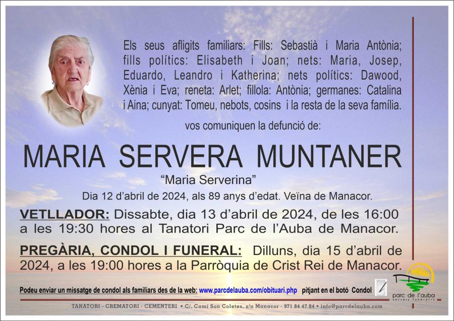 MARIA SERVERA MUNTANER
