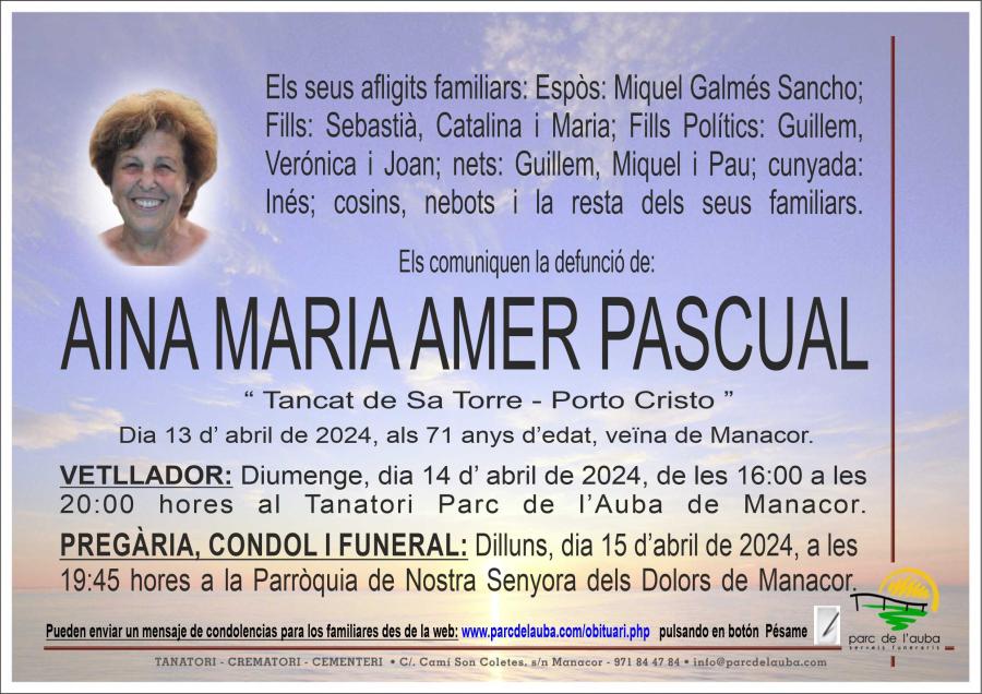 AINA MARIA AMER PASCUAL
