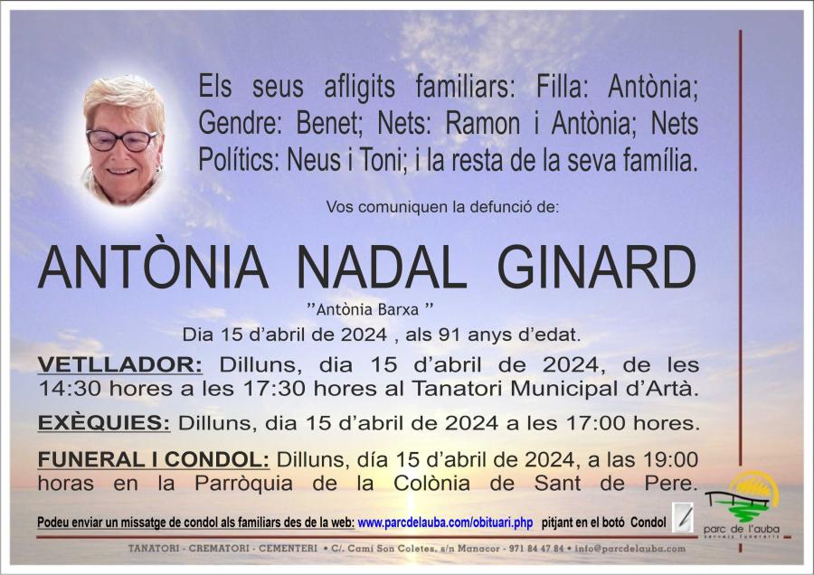 ANTÃ'NIA  NADAL GINARD