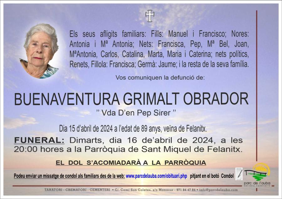 BUENAVENTURA GRIMALT OBRADOR