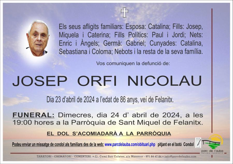 JOSEP ORFI NICOLAU