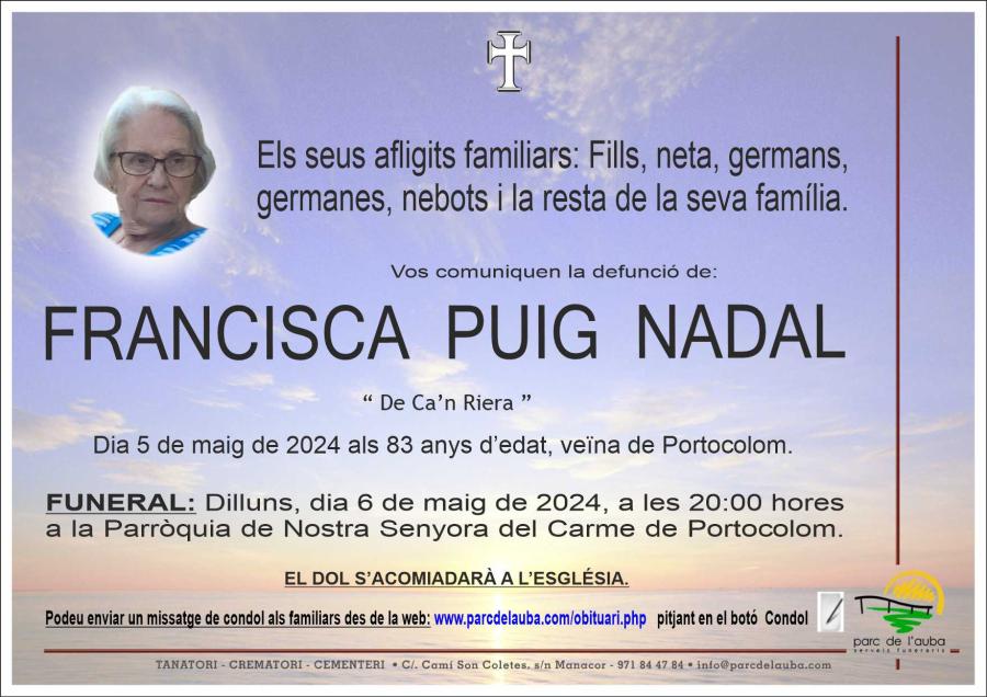 FRANCISCA PUIG NADAL