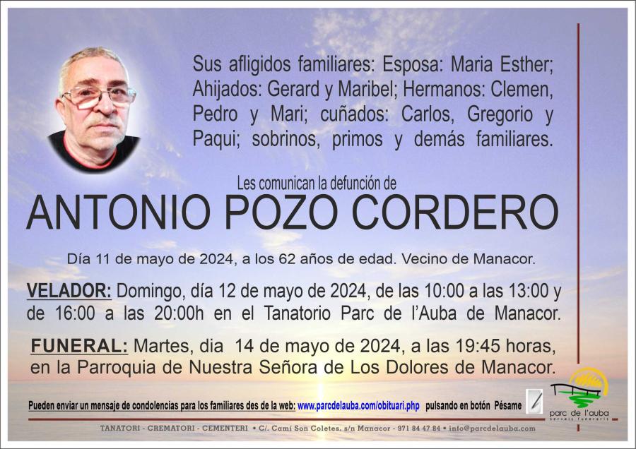 ANTONIO  POZO CORDERO