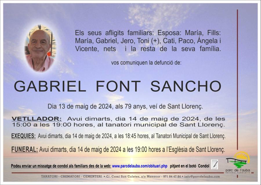 GABRIEL FONT SANCHO