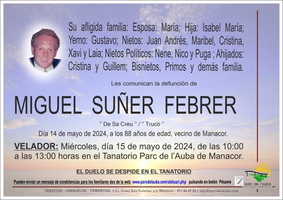 MIGUEL SUÑER FEBRER