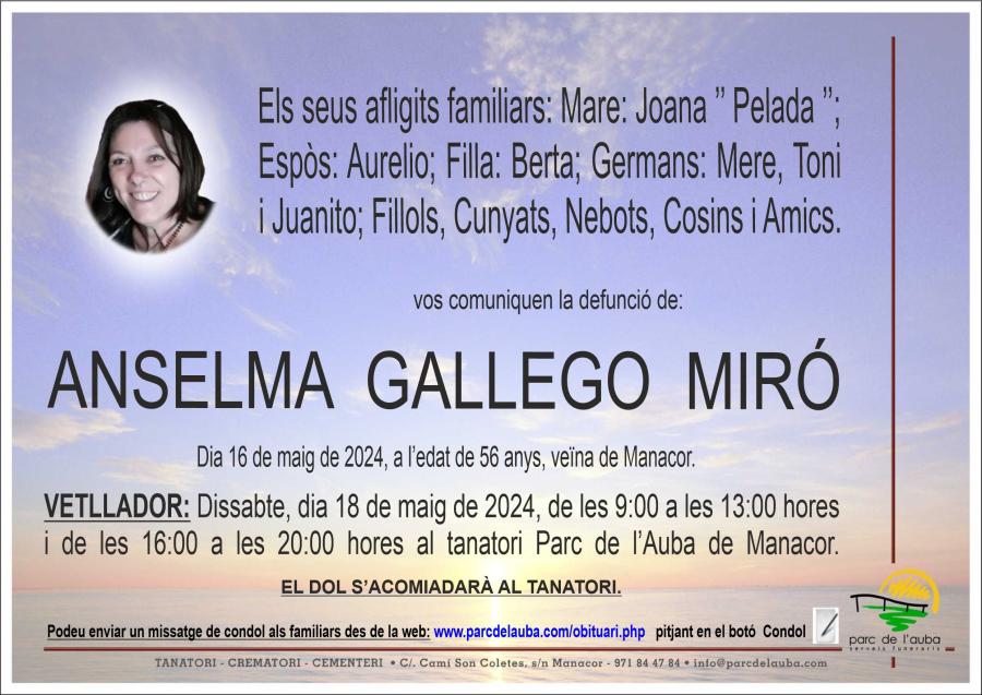 ANSELMA GALLEGO MIRÓ