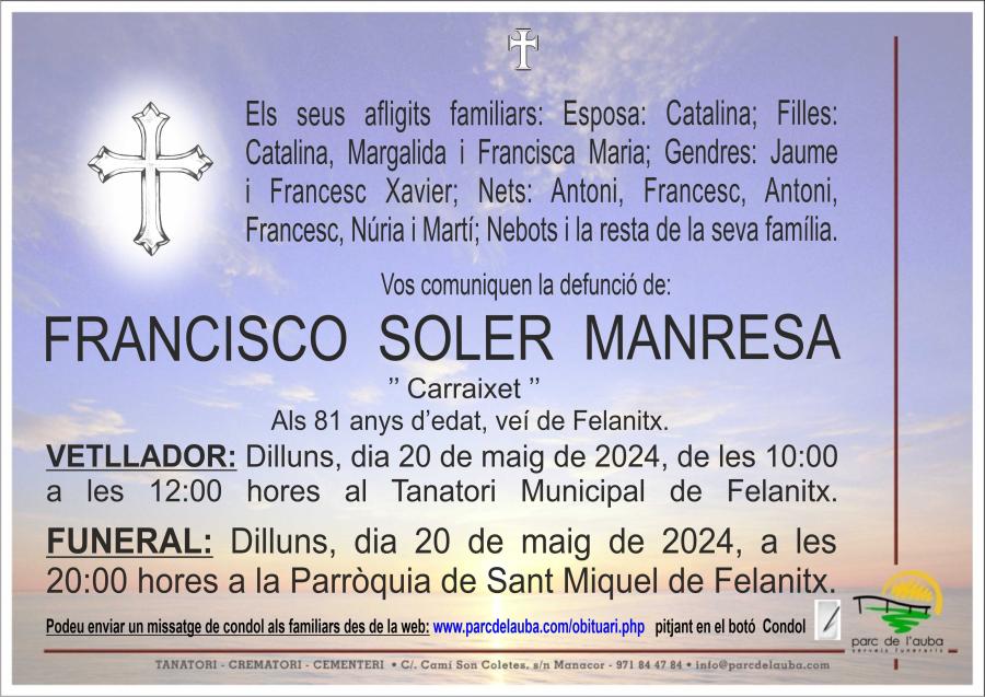 FRANCISCO SOLER MANRESA