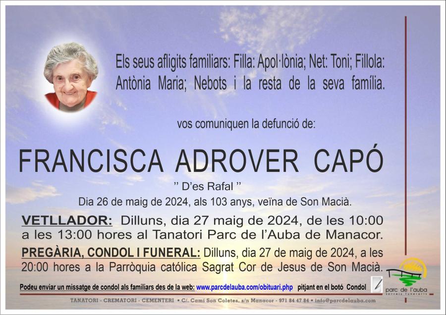 FRANCISCA  ADROVER CAPÓ