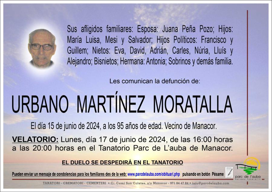 URBANO MARTÍNEZ MORATALLA