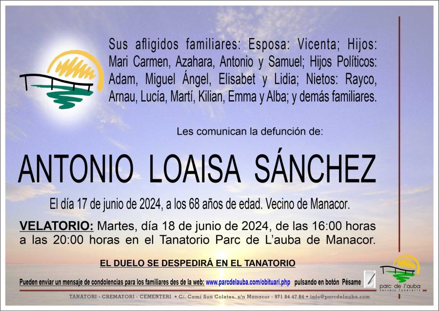 ANTONIO  LOAISA SÁNCHEZ