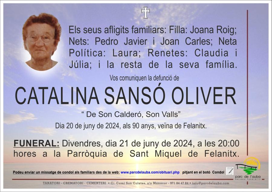 CATALINA SANSÓ OLIVER