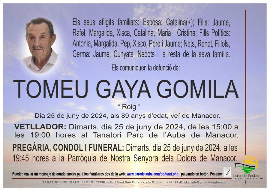 TOMEU GAYA GOMILA
