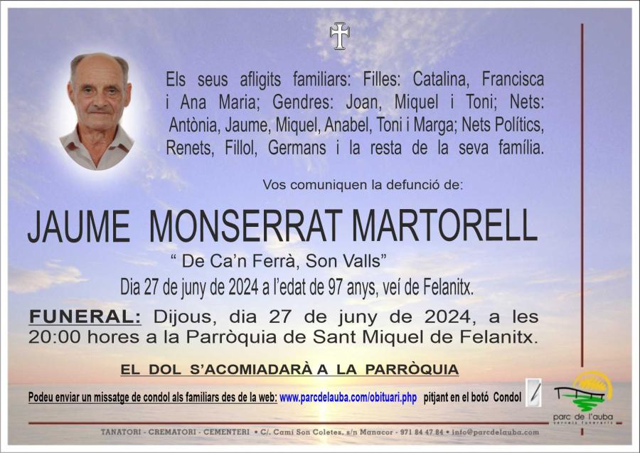 JAUME MONSERRAT MARTORELL