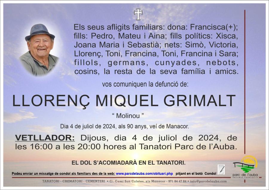 LLORENÇ MIQUEL GRIMALT