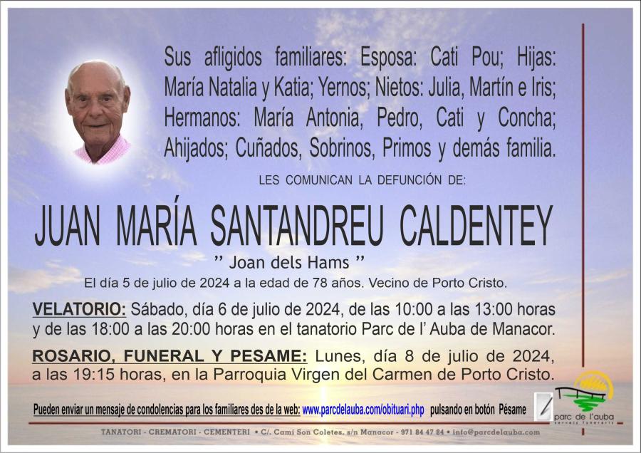 JUAN MARÍA SANTANDREU CALDENTEY