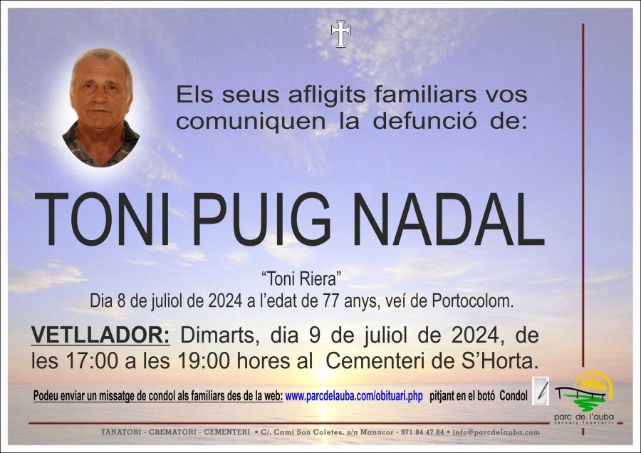 TONI PUIG NADAL