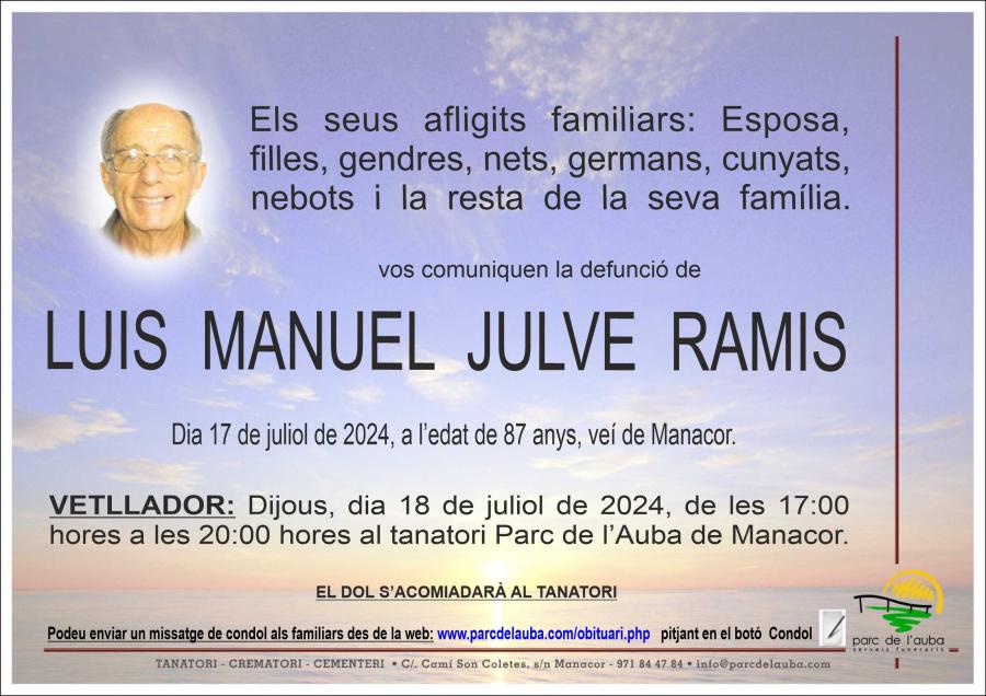 LUIS MANUEL JULVE RAMIS